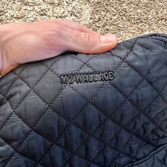 MZ Wallace Black Camouflage Mini Quilted Backpack Puffer Size M - Picture 3 of 16